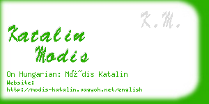 katalin modis business card